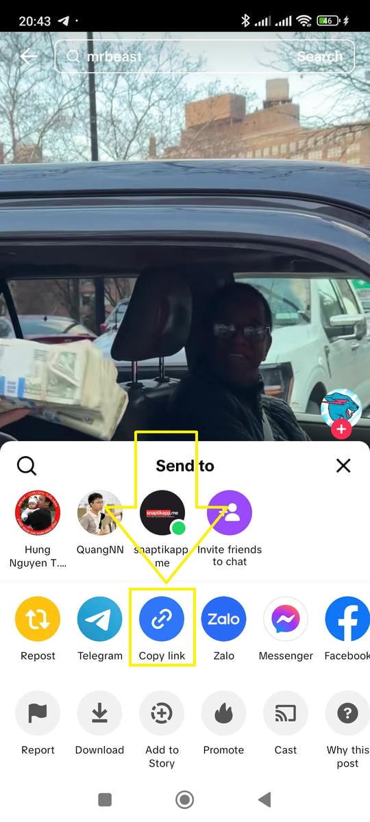 Link bei TikGo einfügen