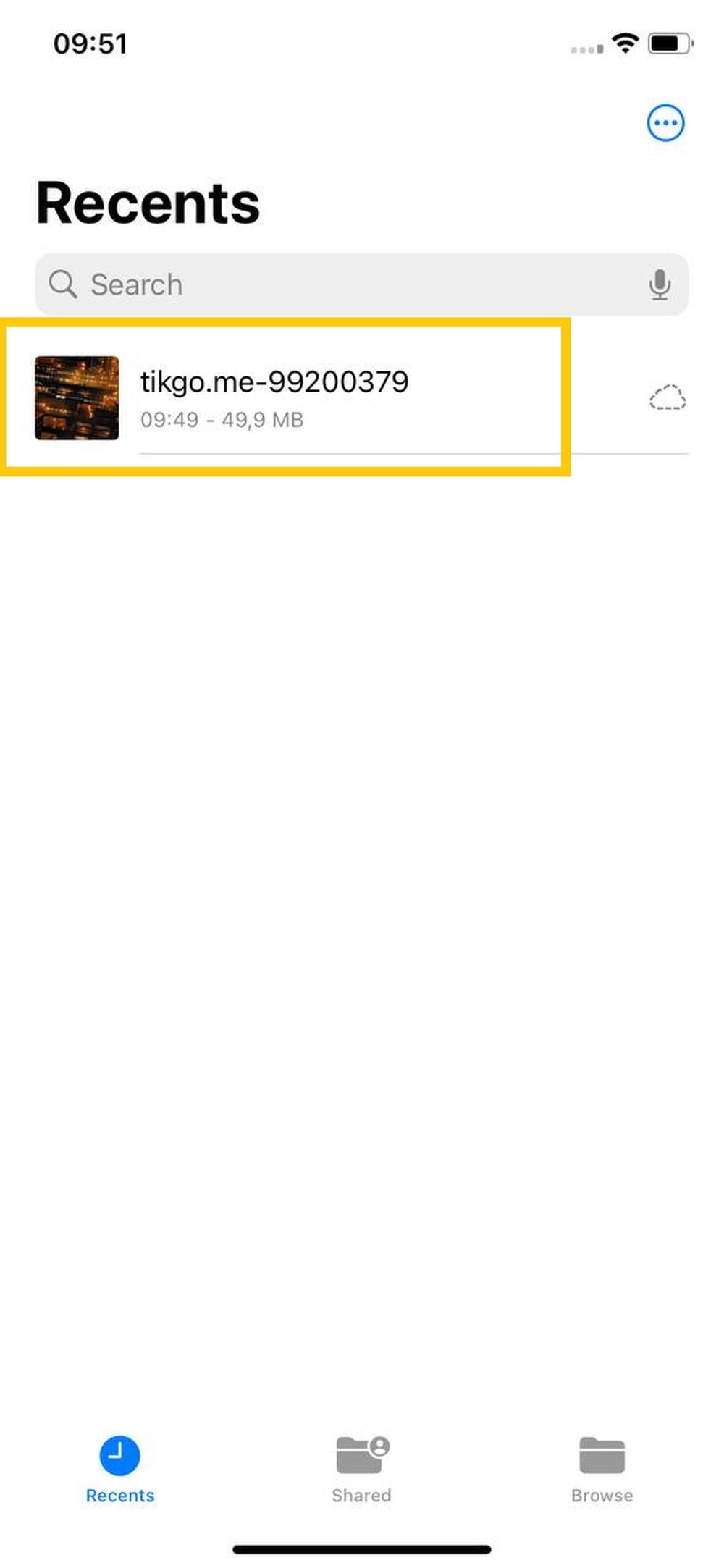 Videovorschau in Dateien